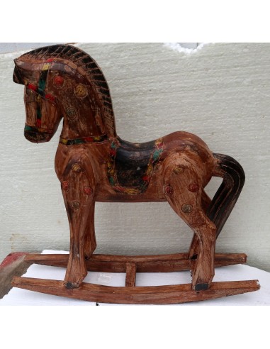 Cavallino a dondolo in legno cavallo creato...