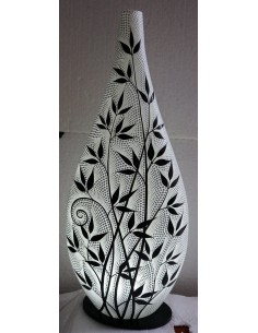 Lampada da tavolo abatjour in resina a bottiglia dipinta...