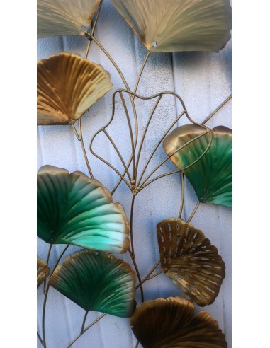 Pannello in metallo floreale con papaveri...