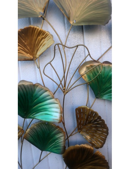 Pannello in metallo floreale con papaveri stilizzati creato e colorato mano cm 102x55 dipinte realizzate artigianalmente