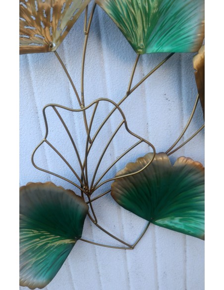 Pannello in metallo floreale con papaveri stilizzati creato e colorato mano cm 102x55 dipinte realizzate artigianalmente