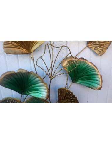 Pannello in metallo floreale con papaveri...