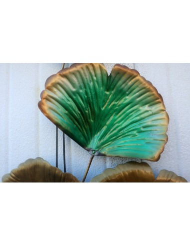 Pannello in metallo floreale con papaveri...