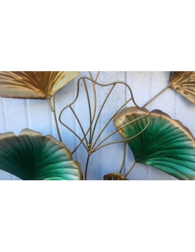 Pannello in metallo floreale con papaveri...