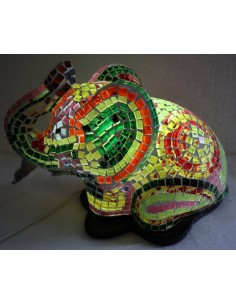 Lampada abatjour Elefante cm 12x10x30h in resina e... 2