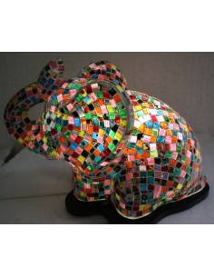 Lampada abatjour Elefante cm 35x19x20h in resina e...