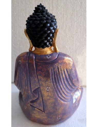 Buddha scultura il legno massello noce indiano...