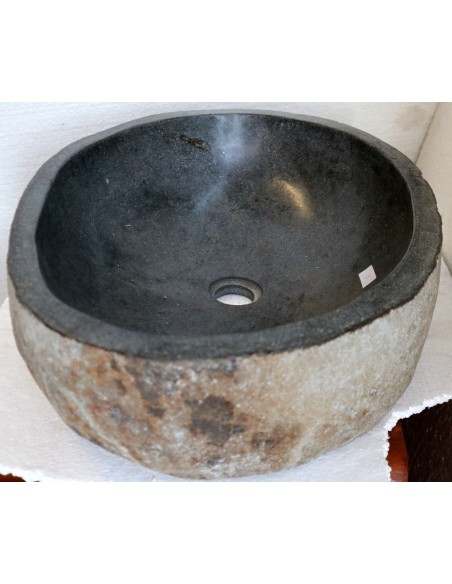 Lavandino pietra di fiume cm 56x42x15 river stone sasso lavabo sink bagno lav.n 91