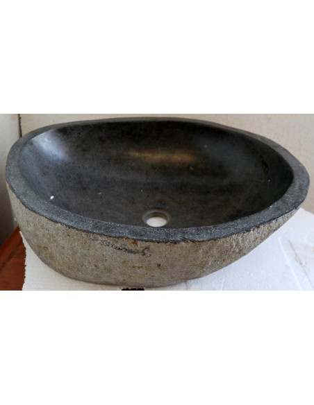 Lavandino pietra di fiume cm 56x42x15 river stone sasso lavabo sink bagno lav.n 91