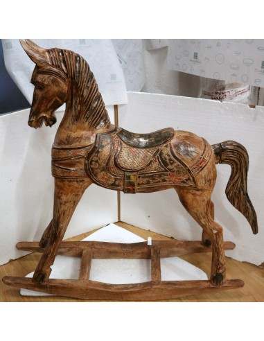 Cavallino a dondolo in legno cavallo creato...