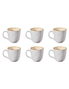 Servizio di 6 tazze da Orzo Ceramica bianche cm13x10...