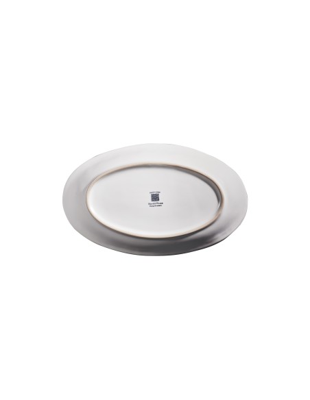 Piatto ovale Ovalino della linea Mediterranea Novità Home cm 28x17x3 Bianco