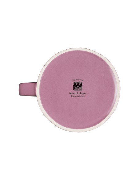 Brocca o caraffa colorata rosa in Ceramica gres Novità home create Mano Etnico