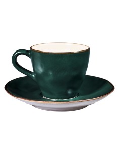 Servizio da 6 da Caffè in Ceramica piccolo colorato verde... 2