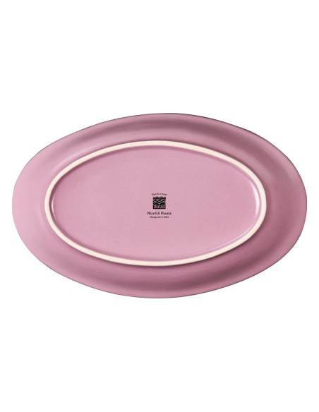 Piatto ovale Ovalino della linea Mediterranea Novità Home cm 28x17x3 rosa glicine