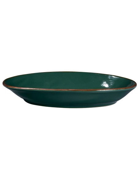 Piatto ovale Ovalino della linea Mediterranea Novità Home cm 28x17x3 verde militare