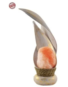 Lampada di sale creata in con foglia di cocco ad incrocio... 2