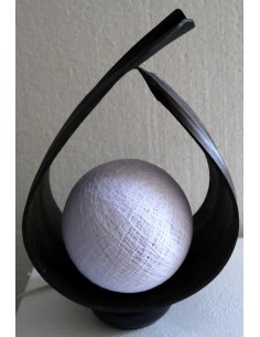 Lampada abatjour in foglia di cocco chiusa marrone...