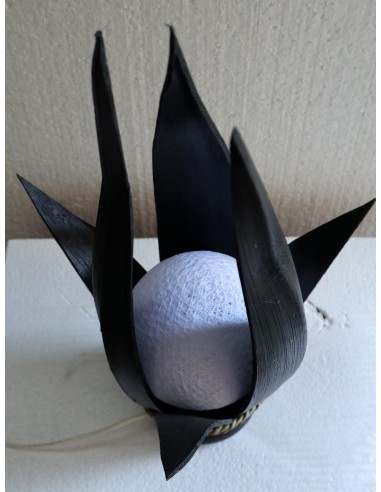 Lampada abatjour in cocco color nera con sfera...
