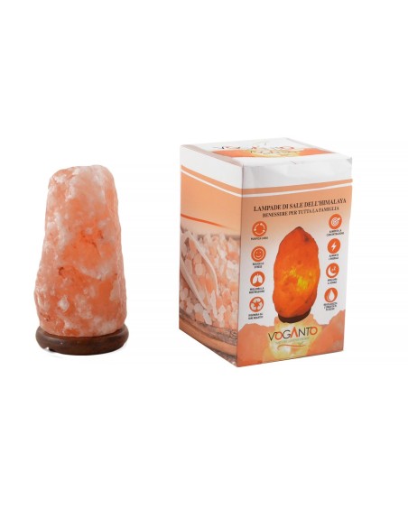 Lampada di Sale KG 4 - 6 in confezione regalo con scatola Sale dell'Himalaya GROTTE TIBET sale rosa Voganto