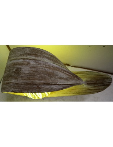 Lampada abatjour in foglia di cocco bianca con...