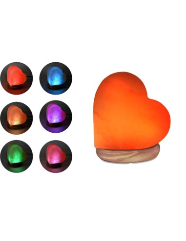 LAMPADA DI SALE CUORE USB CM H9 LED COLORATI...
