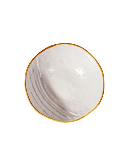 Insalatiera in ceramica bianca linea Mediterraneo Novita Home 27 X 27 X 11 gres