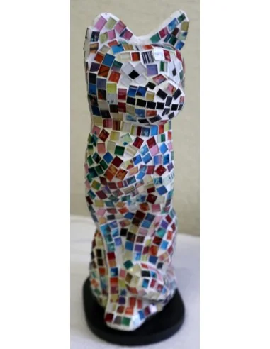 Lampada abatjour gatto cm 30 in resina e...