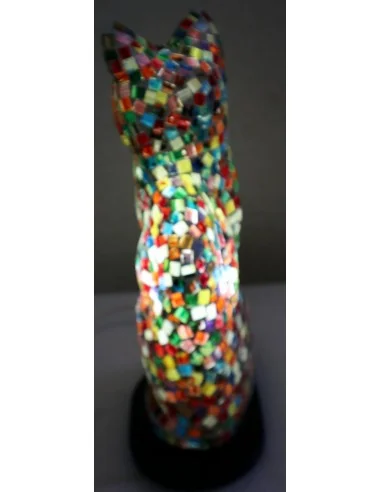 Lampada abatjour gatto cm 30 in resina e...