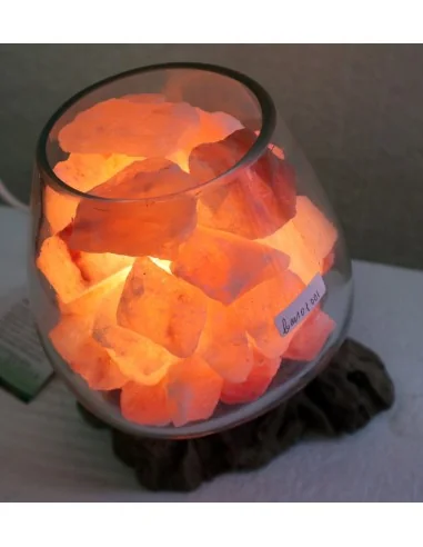 Lampada di sale UNICA VOGANTO creata in vetro...