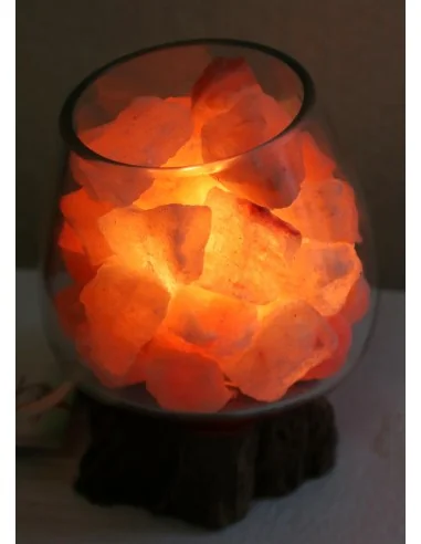 Lampada di sale UNICA VOGANTO creata in vetro...