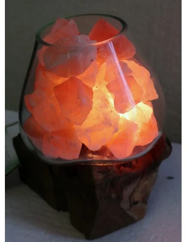 Lampada di sale UNICA VOGANTO creata in vetro...