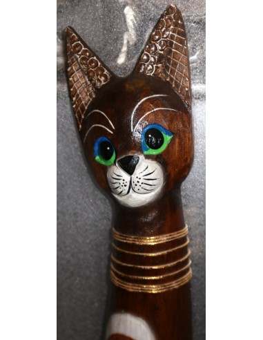 Gatto il legno realizzato a mano alto cm 100...