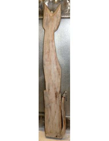 Gatto il legno realizzato a mano alto cm 100...