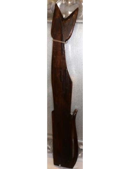 Gatto il legno realizzato a mano alto cm 100 marrone oro
