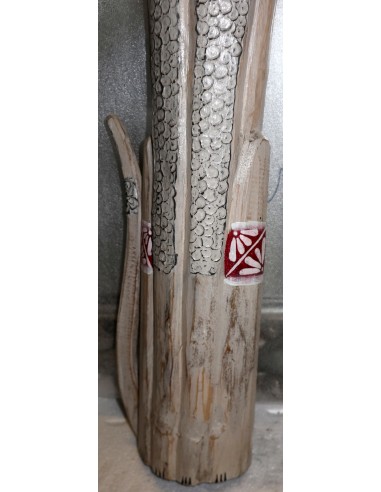 Gatto in legno realizzato a mano alto cm 100...