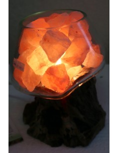 Lampada di sale UNICA VOGANTO creata in vetro soffiato su...