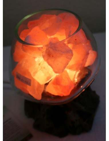 Lampada di sale UNICA VOGANTO creata in vetro...