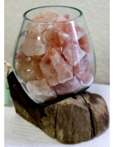 Lampada di sale UNICA VOGANTO creata in vetro...