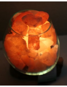 Lampada di sale UNICA VOGANTO creata in vetro soffiato su...