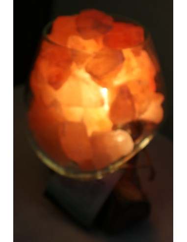 Lampada di sale UNICA VOGANTO creata in vetro...