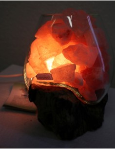 Lampada di sale UNICA VOGANTO creata in vetro soffiato su...