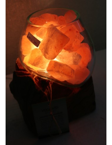 Lampada di sale UNICA VOGANTO creata in vetro...