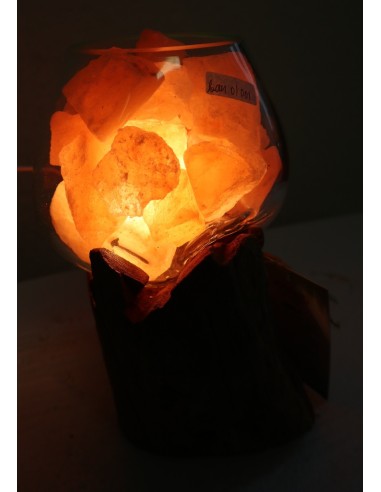 Lampada di sale UNICA VOGANTO creata in vetro...