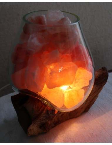 Lampada di sale UNICA VOGANTO creata in vetro...