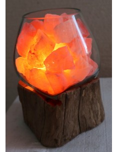 Lampada di sale UNICA VOGANTO creata in vetro soffiato su...