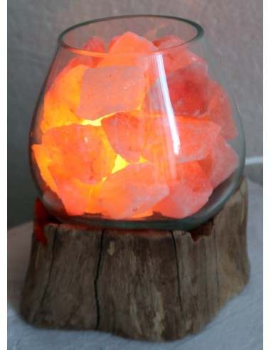 Lampada di sale UNICA VOGANTO creata in vetro...