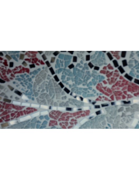 Portagioie o svuota tasche in terra cotta e mosaico di vetro a disegno albero della vita