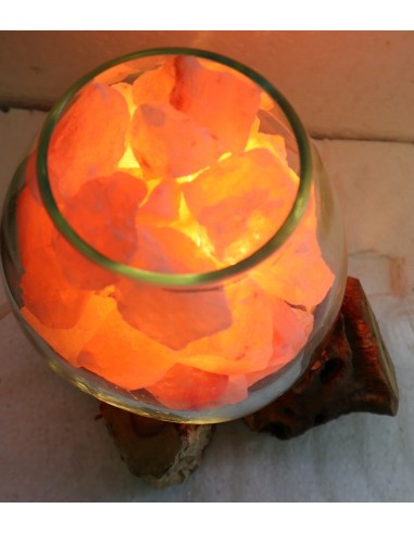 Lampada di sale UNICA VOGANTO creata in vetro...