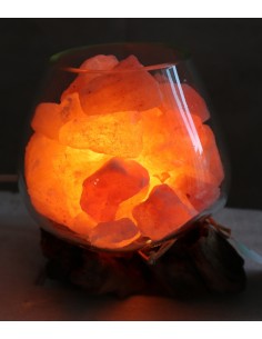 Lampada di sale UNICA VOGANTO creata in vetro soffiato su...